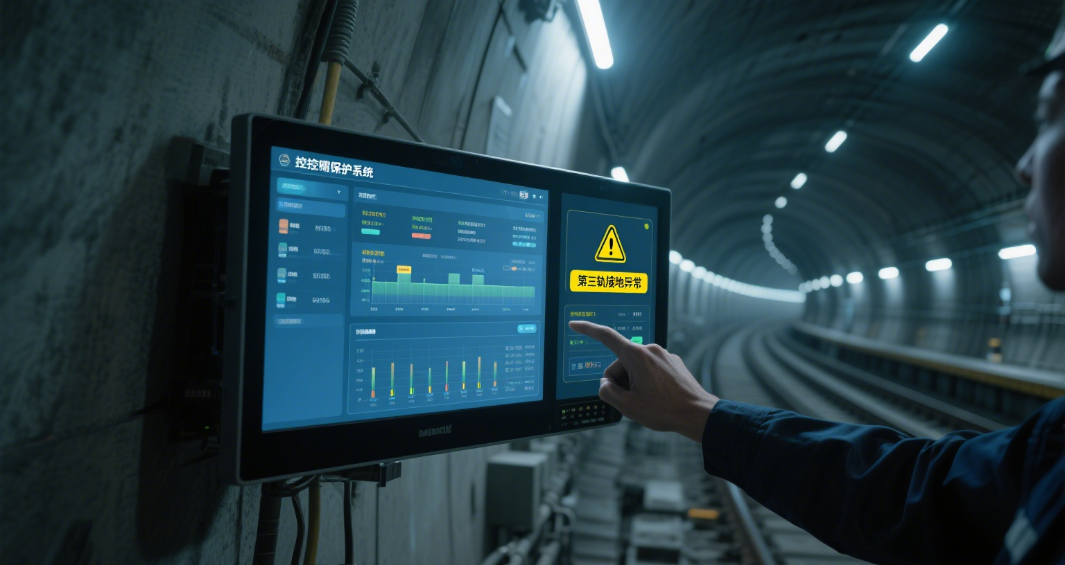 工業顯示器在地鐵可視化接地系統中的應用